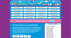 Desktop Screenshot of coloringprintables.net