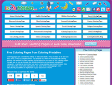 Tablet Screenshot of coloringprintables.net